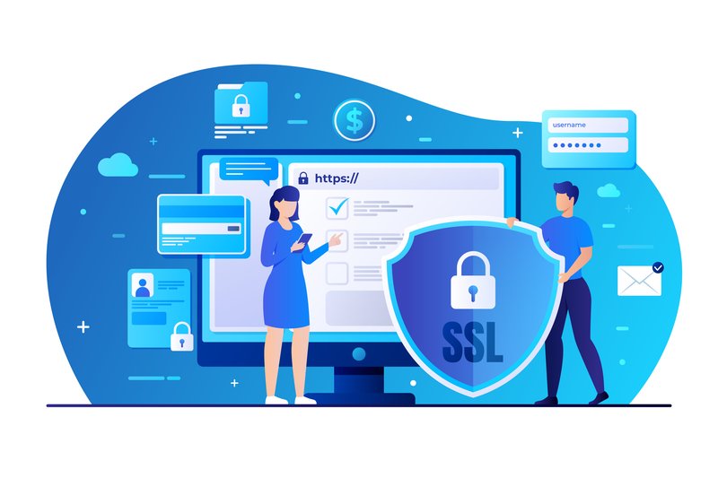 People securing their online accounts with SSL encryption, representing safe budget VPN choices